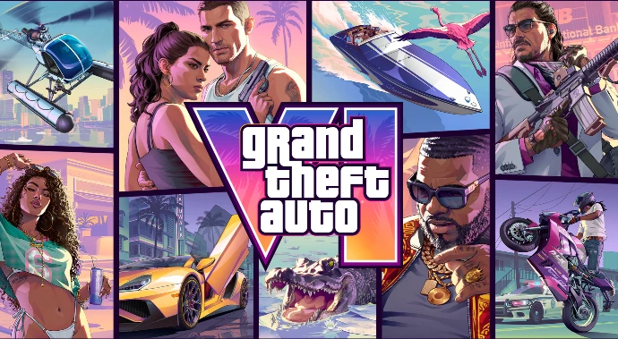 Grand Theft Auto gaming artwork shown as part of Playcation game selection.