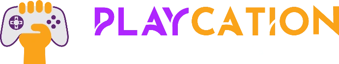 Playcation gaming and entertainment logo.